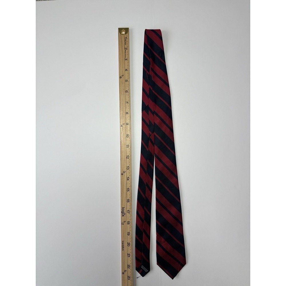The Childrens Place Boys Navy Blue Burgundy Red Striped Necktie Formal Tie Kids